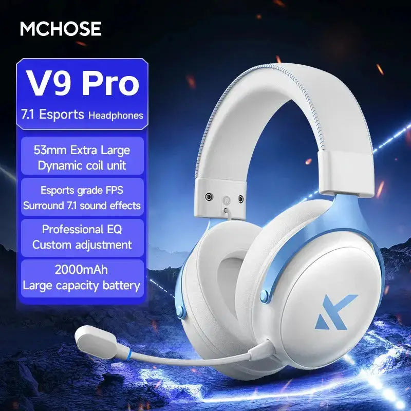 Professional Wireless Gaming Headset - TOPSPEED 7.1, 4-Mode with AI Mic - Lxvox