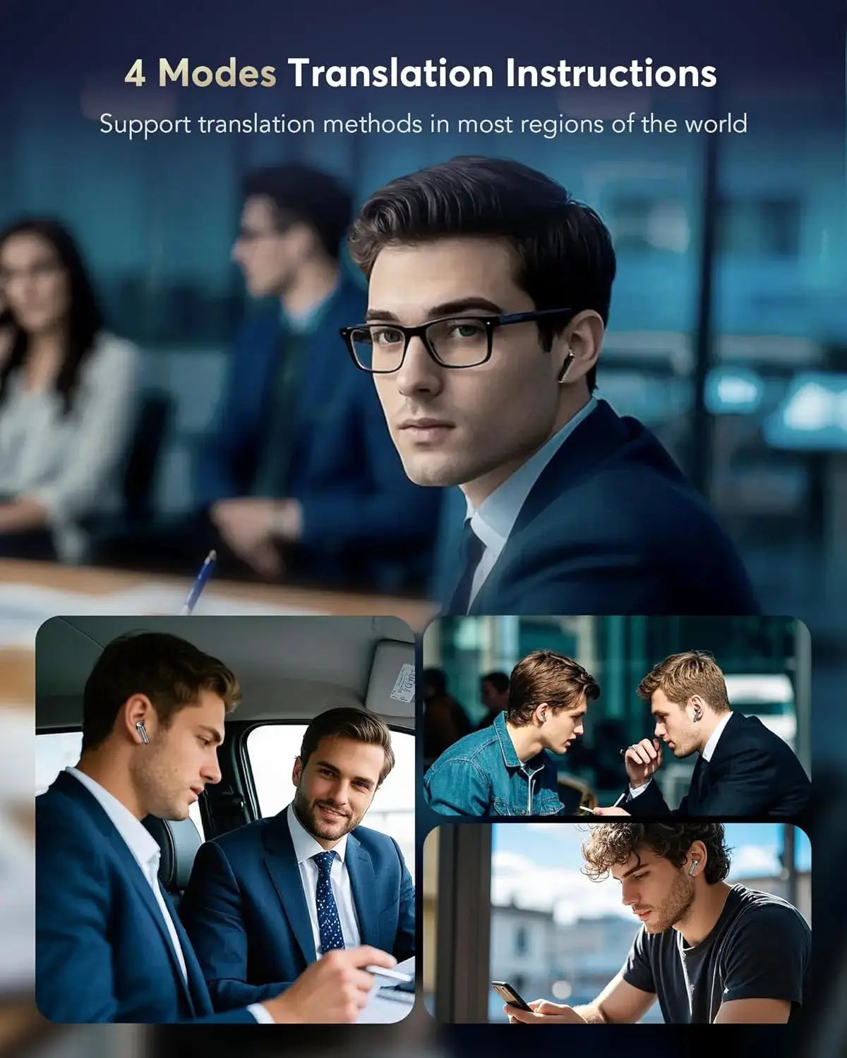 Professional AI Translator Earbuds - 188 Languages, 36H Battery Life - Lxvox