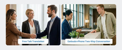 3-in-1 AI Translator Earbuds with Smart Screen Case (157 Languages) - Lxvox