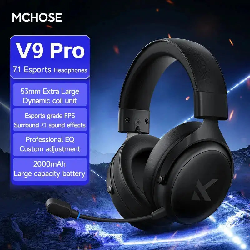Professional Wireless Gaming Headset - TOPSPEED 7.1, 4-Mode with AI Mic - Lxvox