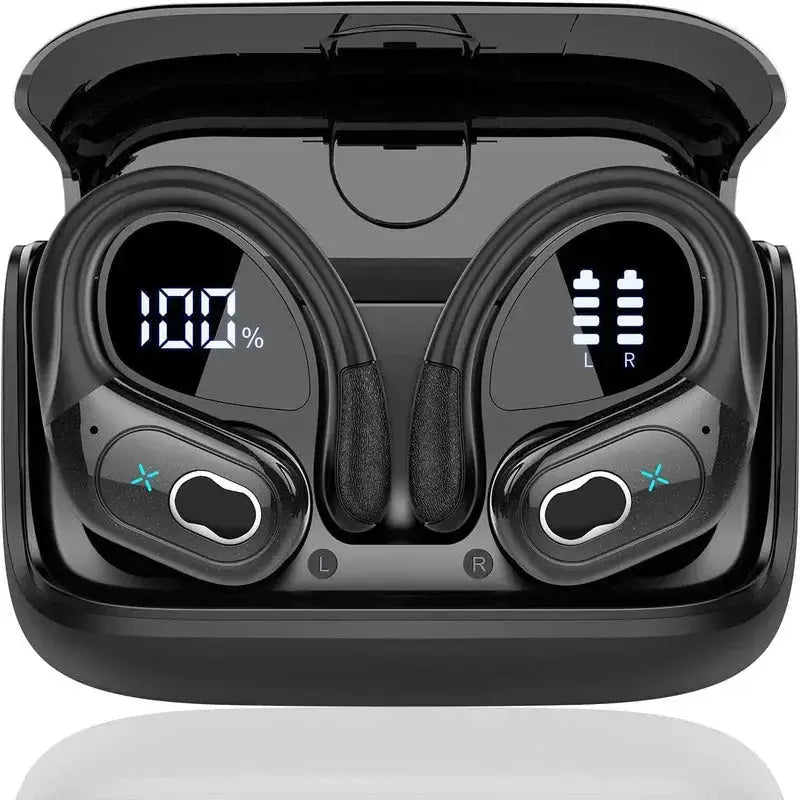 Professional Sports Bluetooth Headset - 75H Playtime, LED Display - Lxvox