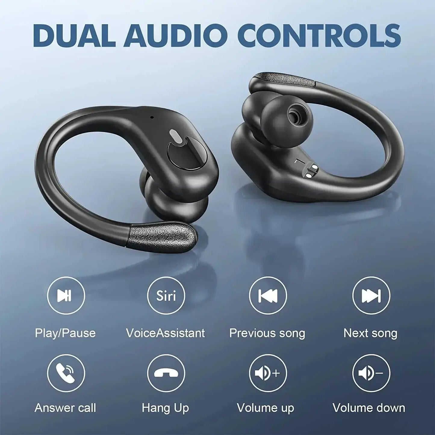 BX30 Sport Wireless Earbuds - 60H, LED Display, IPX7 - Lxvox