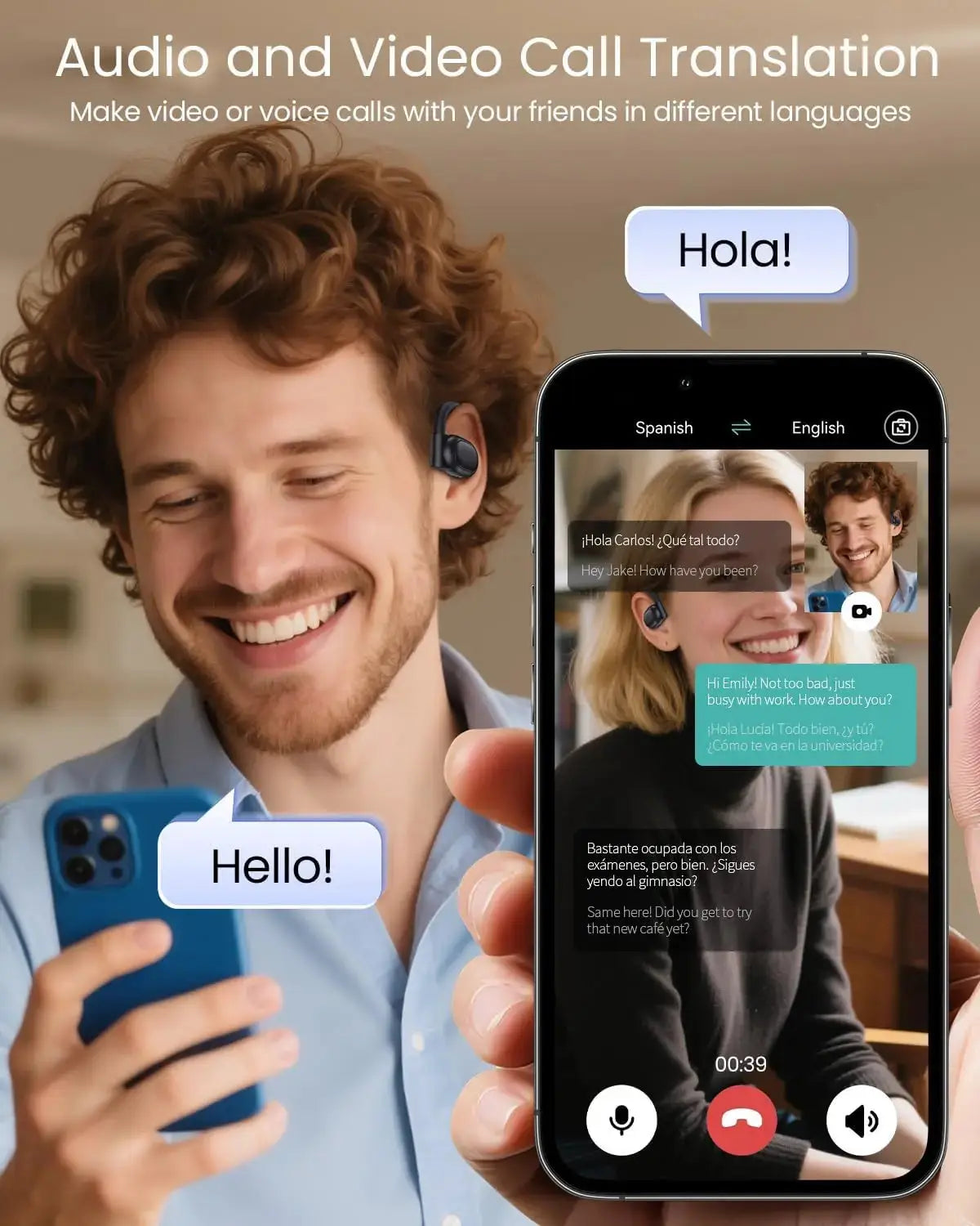 Professional AI Translator Earbuds - 164 Languages, 80 Hours of Wireless Clarity - Lxvox