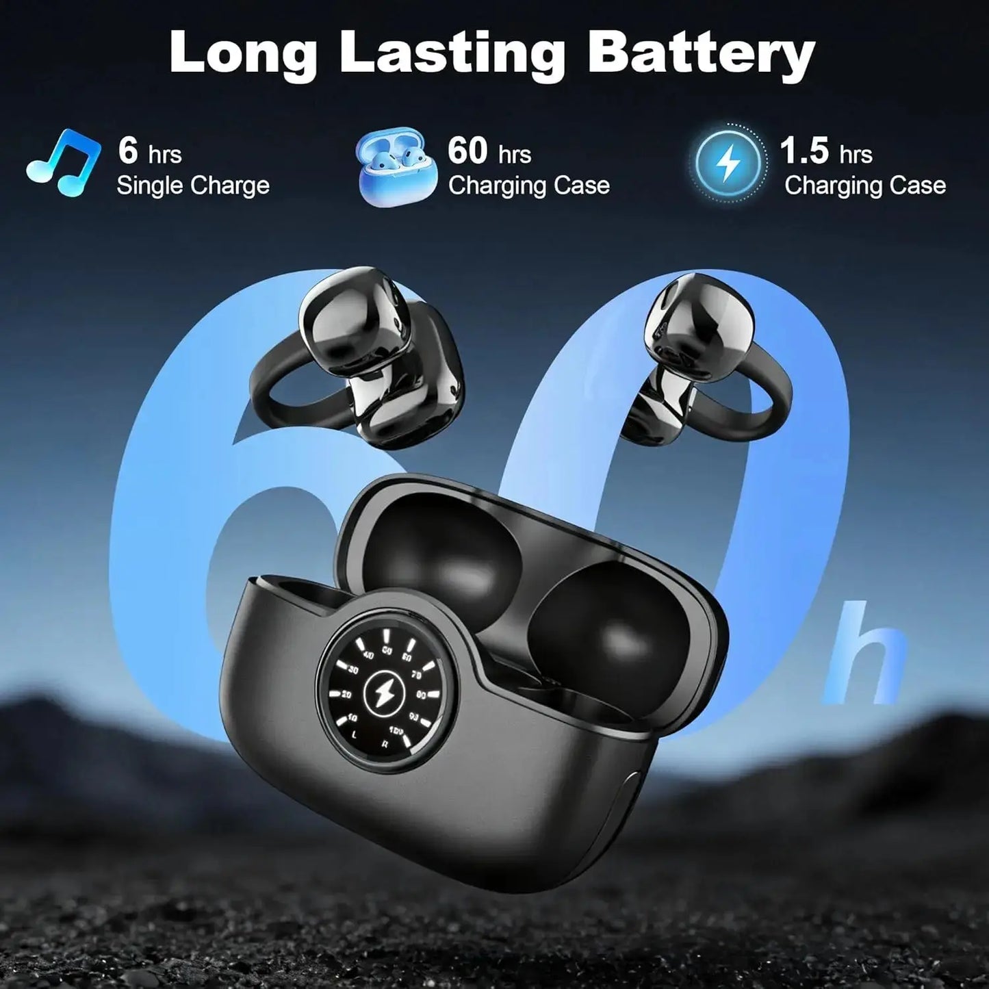 Professional AI Chip Translator Earbuds - App-Free, 60H, BT 6.0 - Lxvox