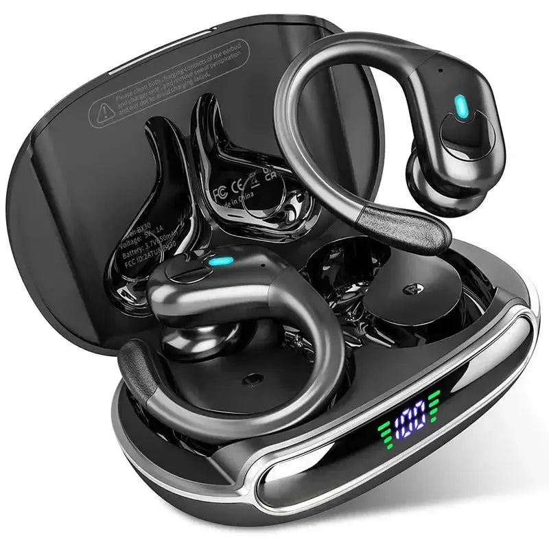 BX30 Sport Wireless Earbuds - 60H, LED Display, IPX7 - Lxvox