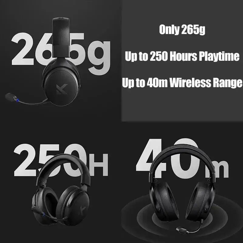 Professional Wireless Gaming Headset - TOPSPEED 7.1, 4-Mode with AI Mic - Lxvox