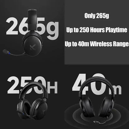 Professional Wireless Gaming Headset - TOPSPEED 7.1, 4-Mode with AI Mic - Lxvox
