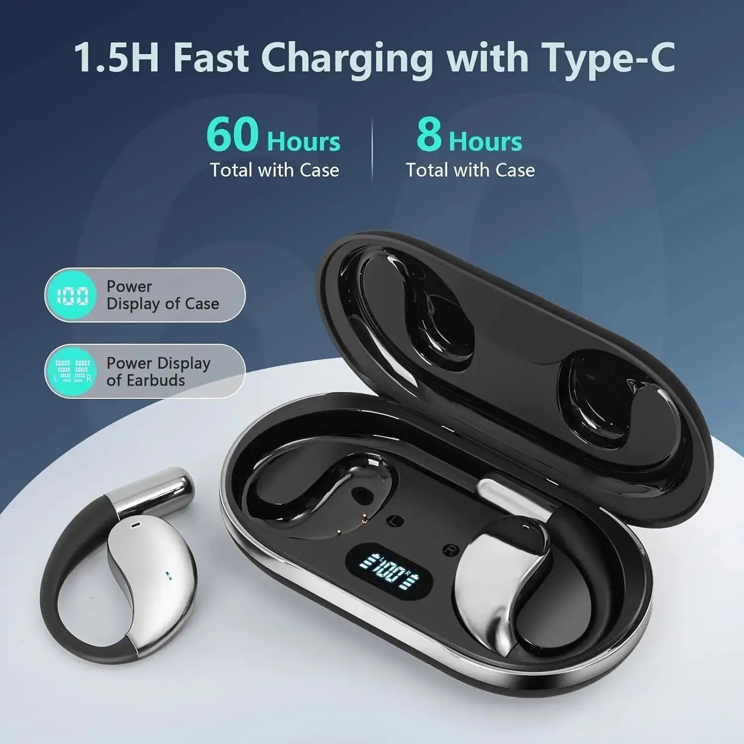 Professional AI Translator Earbuds for Effortless Communication | 164 Languages, 80 Hours Battery Life - Lxvox