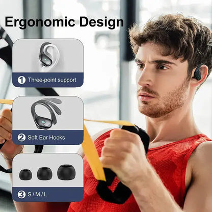 BX30 Sport Wireless Earbuds - 60H, LED Display, IPX7 - Lxvox