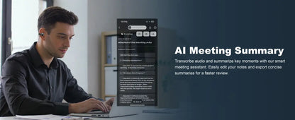 Professional AI Chip Translator Earbuds - App-Free, 60H, BT 6.0 - Lxvox