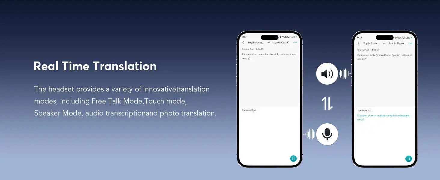 Professional AI Translator Earbuds - 188 Languages, 36H Battery Life - Lxvox