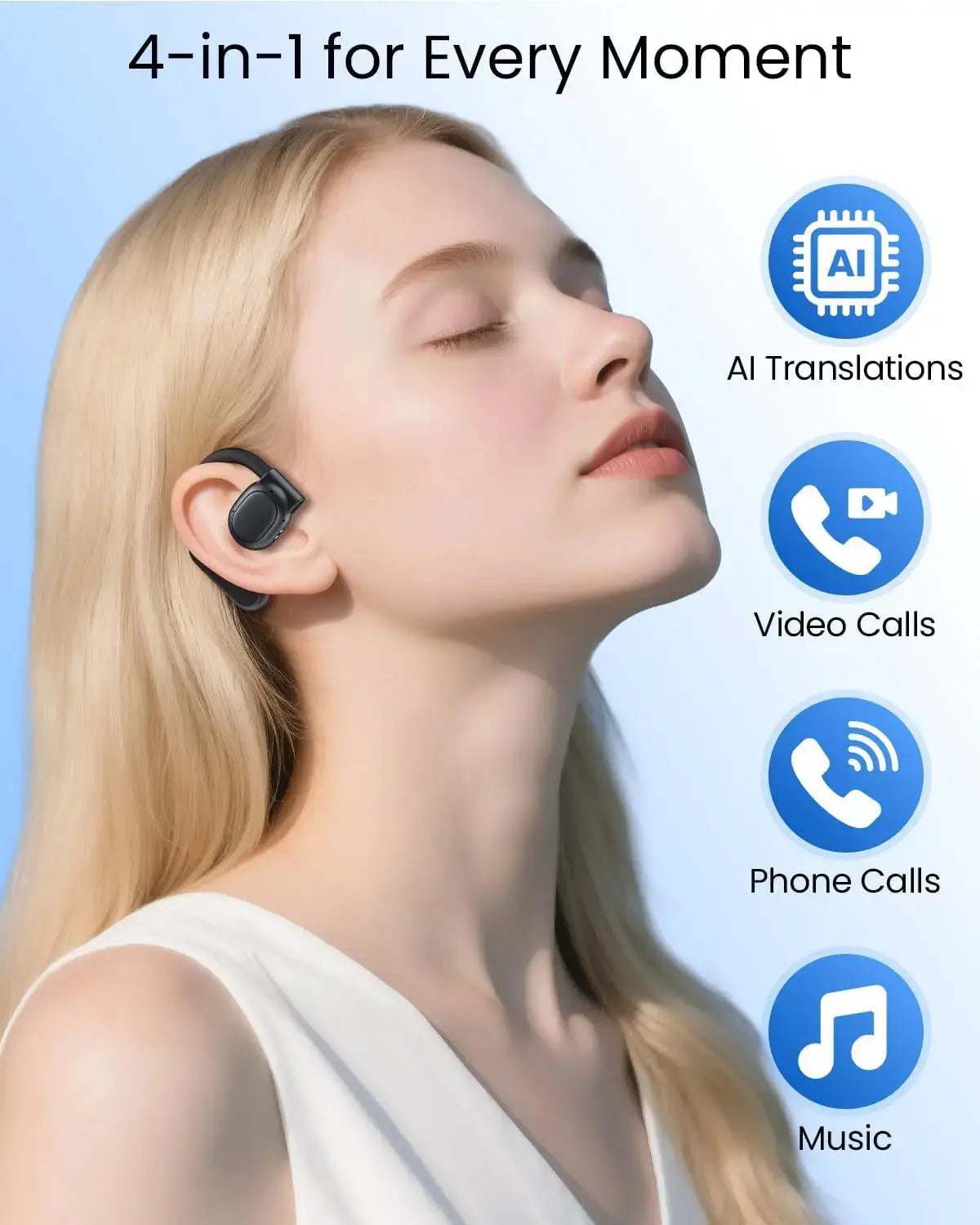 Professional AI Translator Earbuds - 164 Languages, 80 Hours of Wireless Clarity - Lxvox