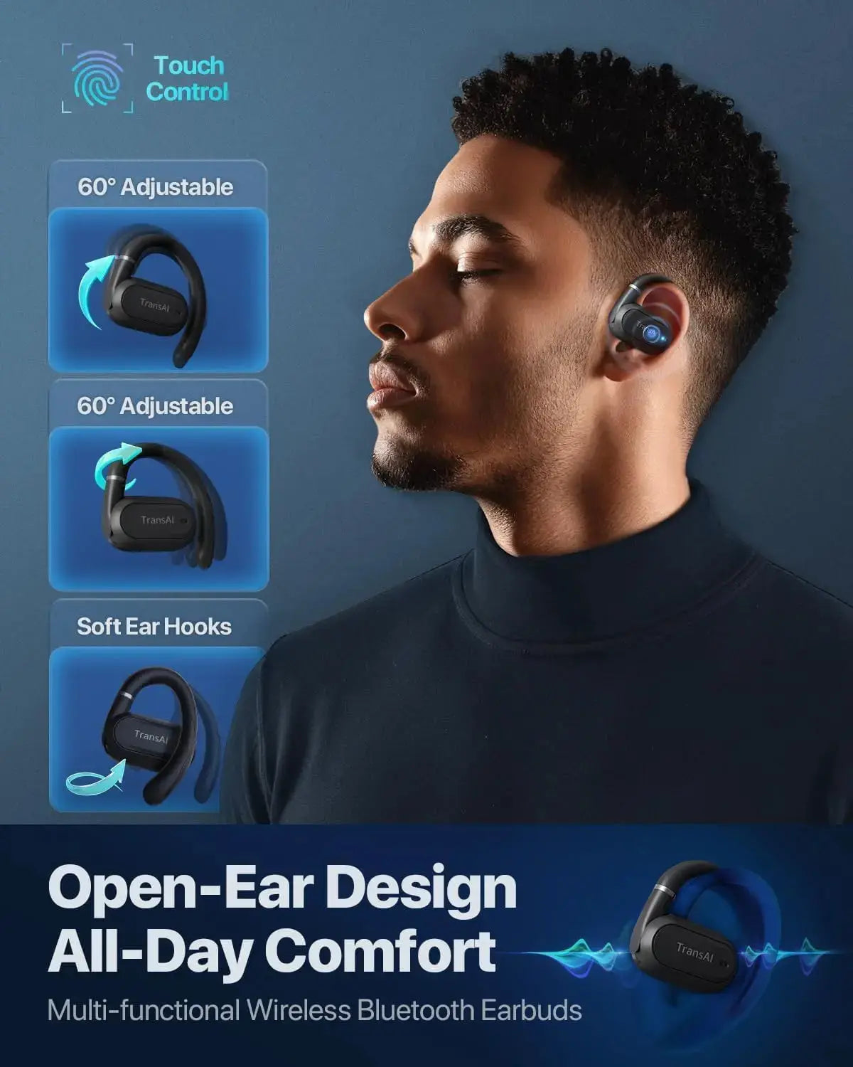 AI Translator Earbuds with Smart Screen Case - 157 Languages - Lxvox