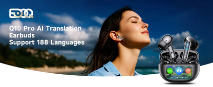 Professional AI Translator Earbuds - 188 Languages, 36H Battery Life - Lxvox