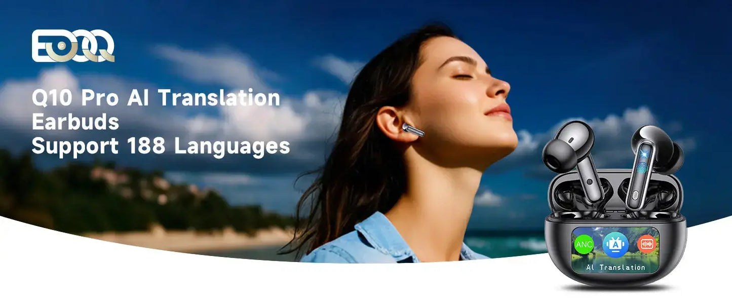 Professional AI Translator Earbuds - 188 Languages, 36H Battery Life - Lxvox