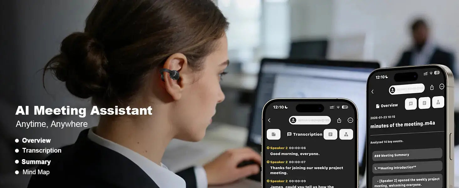 Professional AI Chip Translator Earbuds - App-Free, 60H, BT 6.0 - Lxvox