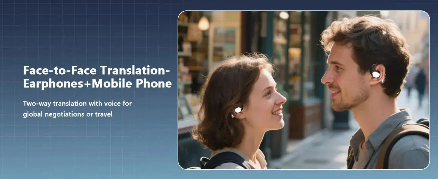 Professional AI Translator Earbuds for Effortless Communication | 164 Languages, 80 Hours Battery Life - Lxvox