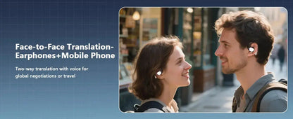 Professional AI Translator Earbuds for Effortless Communication | 164 Languages, 80 Hours Battery Life - Lxvox