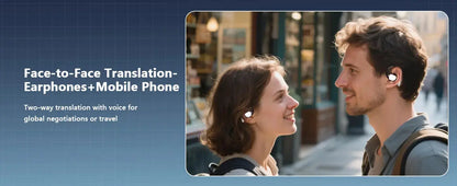 Professional AI Translator Earbuds for Effortless Communication | 164 Languages, 80 Hours Battery Life - Lxvox