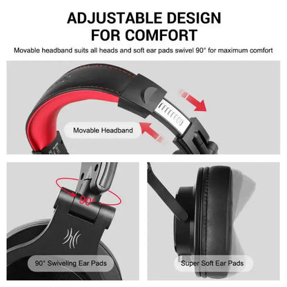 Professional DJ Studio Headphones - Dual-Jack, 40mm Quality Sound - Lxvox