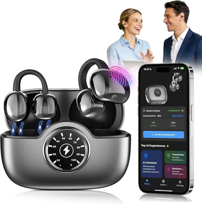 Professional AI Chip Translator Earbuds - App-Free, 60H, BT 6.0 - Lxvox