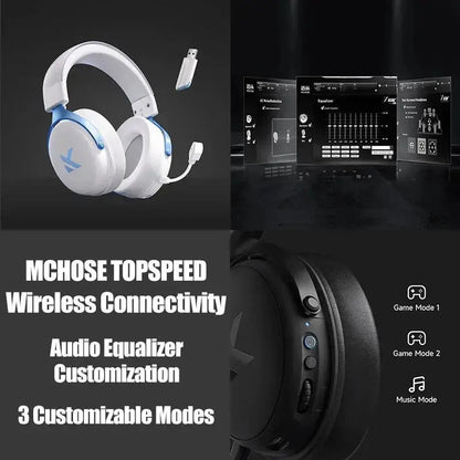 Professional Wireless Gaming Headset - TOPSPEED 7.1, 4-Mode with AI Mic - Lxvox