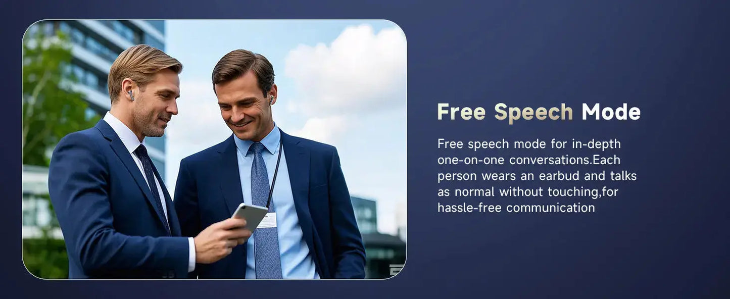 Professional AI Translator Earbuds - 188 Languages, 36H Battery Life - Lxvox