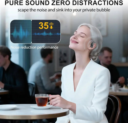 AI Translator Earbuds with LCD Touchscreen - 164 Lang, 70H - Lxvox