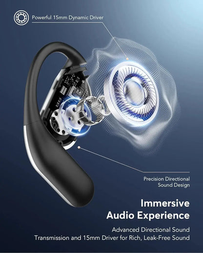 AI Translator Earbuds OWS with Smart Screen - 144 Languages, 60H Battery Life - Lxvox