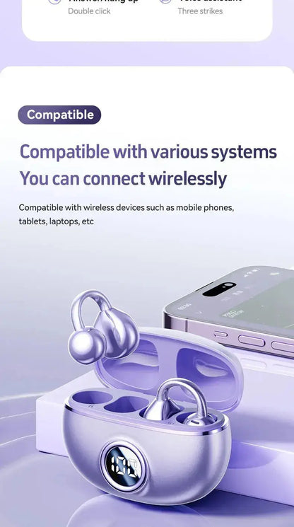 Professional Open-Ear Bluetooth Earbuds - 14.2mm, Bluetooth 5.4 - Lxvox