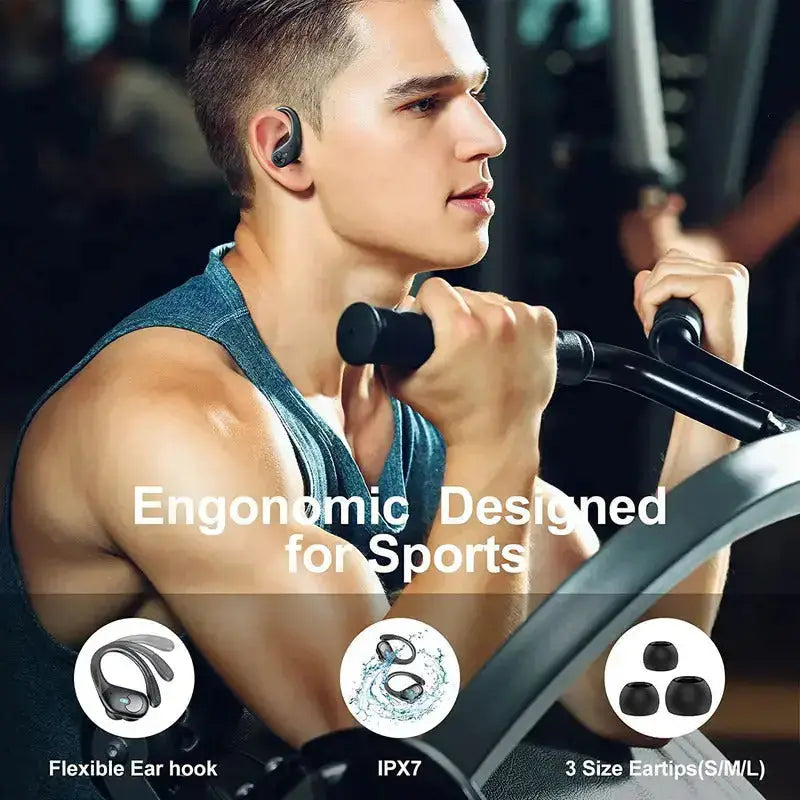 BX30 Sport Wireless Earbuds - 60H, LED Display, IPX7 - Lxvox