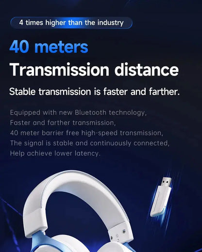 Professional Wireless Gaming Headset - TOPSPEED 7.1, 4-Mode with AI Mic - Lxvox