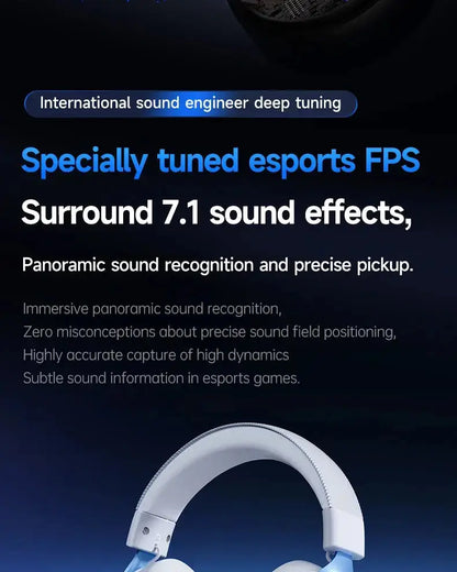 Professional Wireless Gaming Headset - TOPSPEED 7.1, 4-Mode with AI Mic - Lxvox