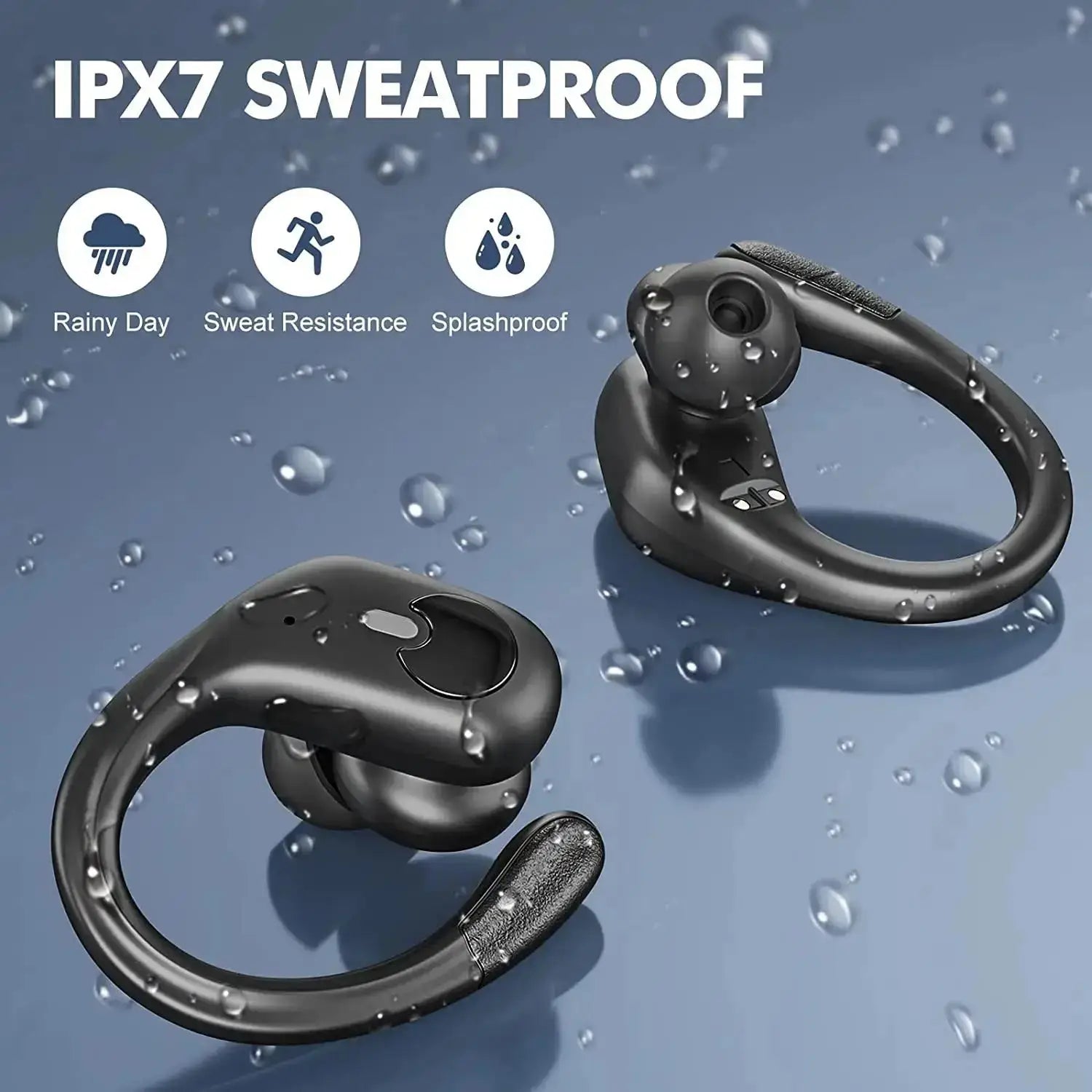 BX30 Sport Wireless Earbuds - 60H, LED Display, IPX7 - Lxvox