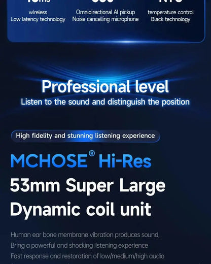 Professional Wireless Gaming Headset - TOPSPEED 7.1, 4-Mode with AI Mic - Lxvox