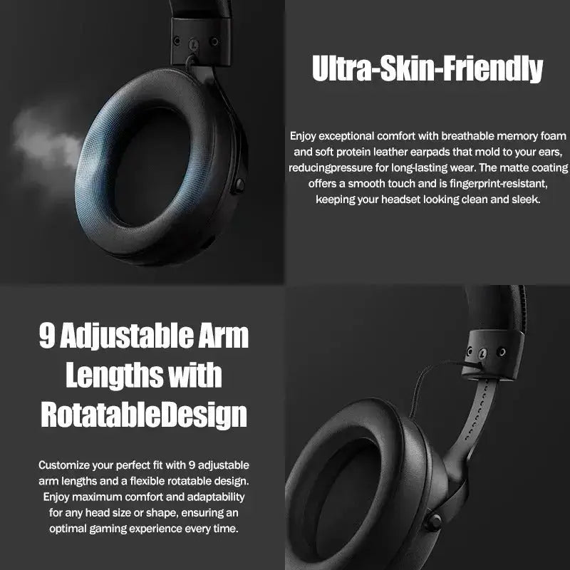 Professional Wireless Gaming Headset - TOPSPEED 7.1, 4-Mode with AI Mic - Lxvox