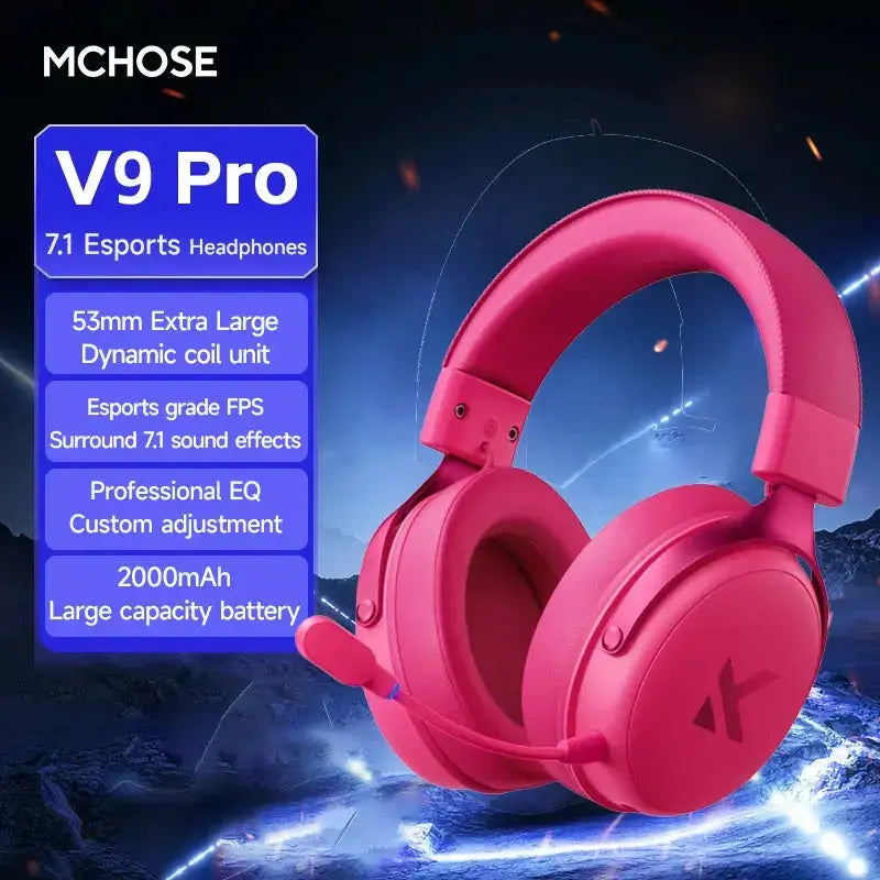 Professional Wireless Gaming Headset - TOPSPEED 7.1, 4-Mode with AI Mic - Lxvox