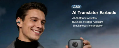 Professional AI Chip Translator Earbuds - App-Free, 60H, BT 6.0 - Lxvox