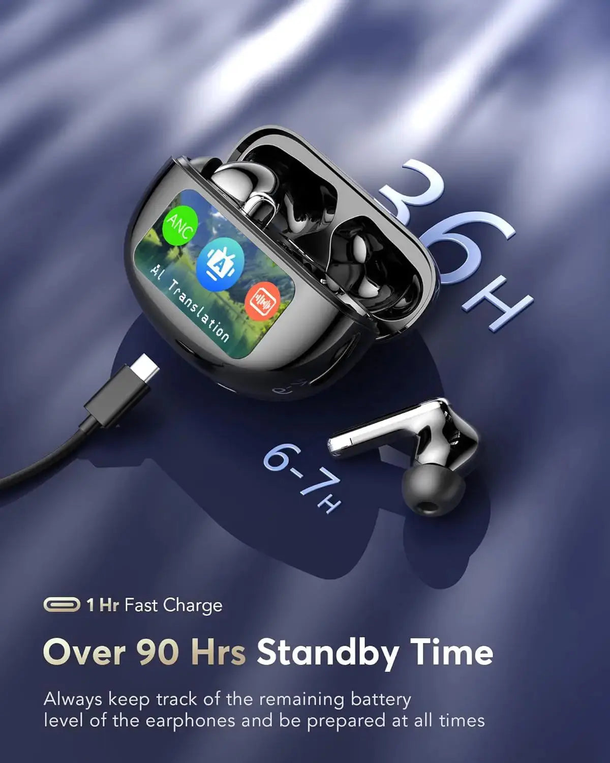 Professional AI Translator Earbuds - 188 Languages, 36H Battery Life - Lxvox