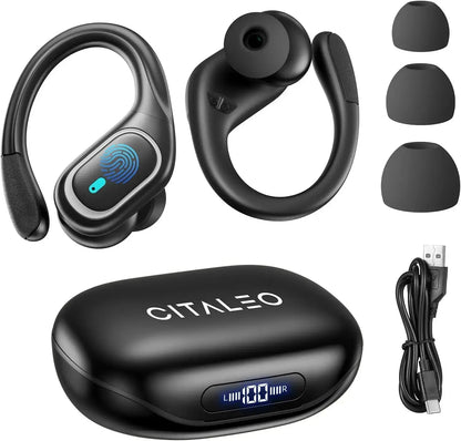 AI Translator Earbuds with LCD Touchscreen - 164 Lang, 70H - Lxvox