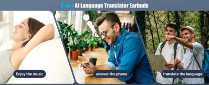 Professional AI Translator Earbuds - 164 Lang, Audio Video Call - Lxvox